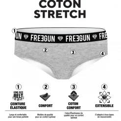 Lot de 4 Boxers coton fille Uni