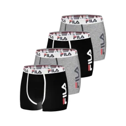 Lot de 4 Boxers Coton homme FU5040 Uni