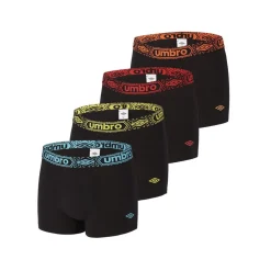 Lot de 4 Boxers coton homme uni ceinture