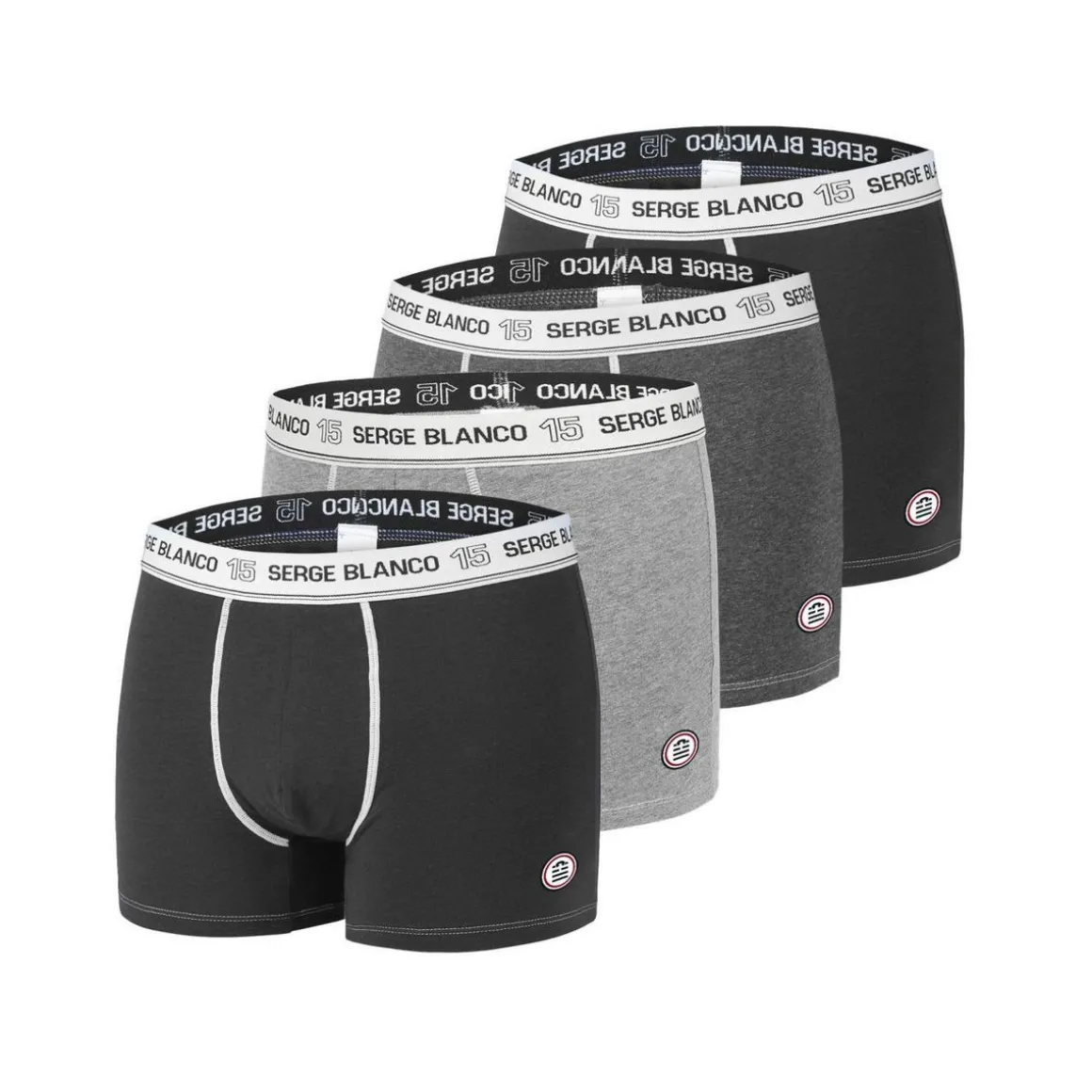 Lot de 4 Boxers coton homme avec surpiqûres Class