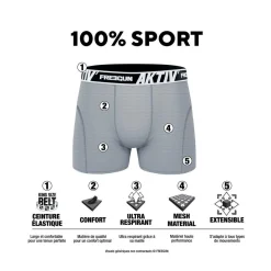 Lot de 4 boxers en coton homme Aktiv