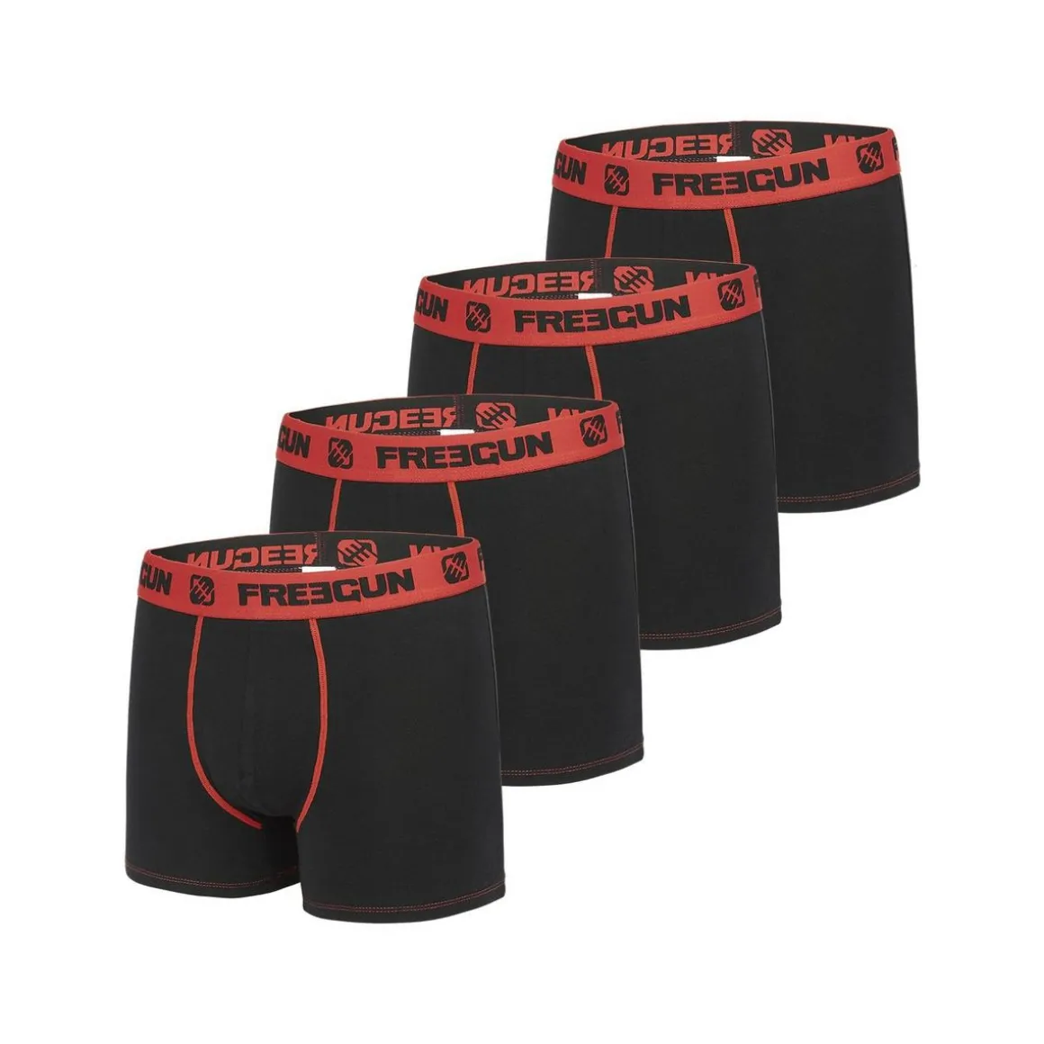 Lot de 4 Boxers garçon coton Rouge