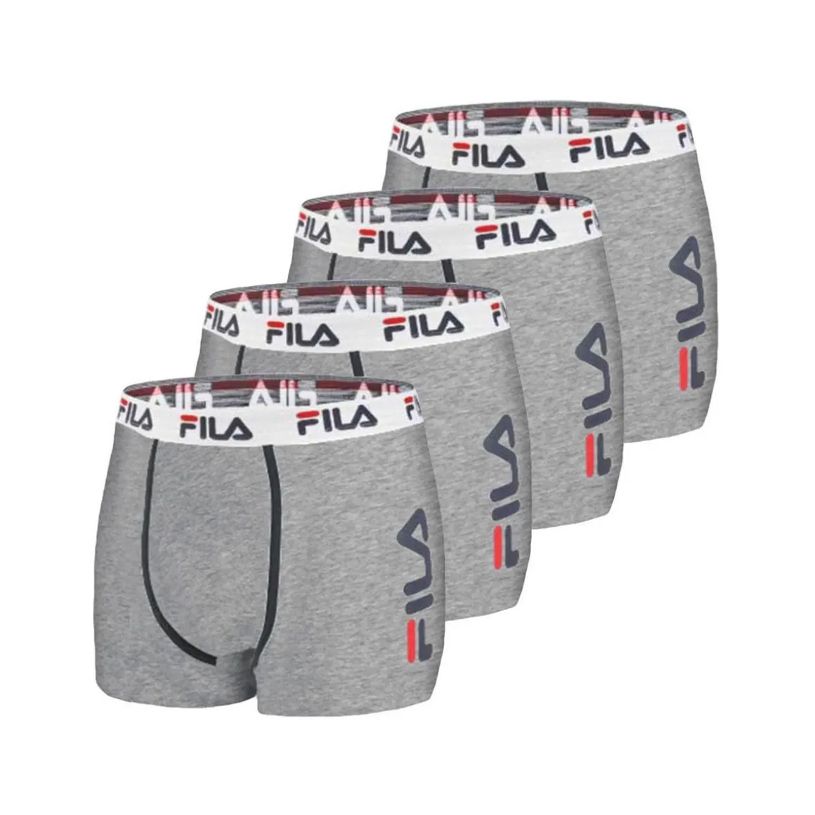 Lot de 4 Boxers Homme FILA 5040 coton couleur gris