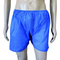 Lot de 10 boxers pour homme en non tissé spunlace jetables - Bleu