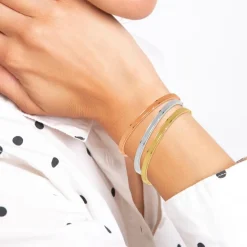 Lot de 3 bracelets en acier inoxydable par SC Crystal