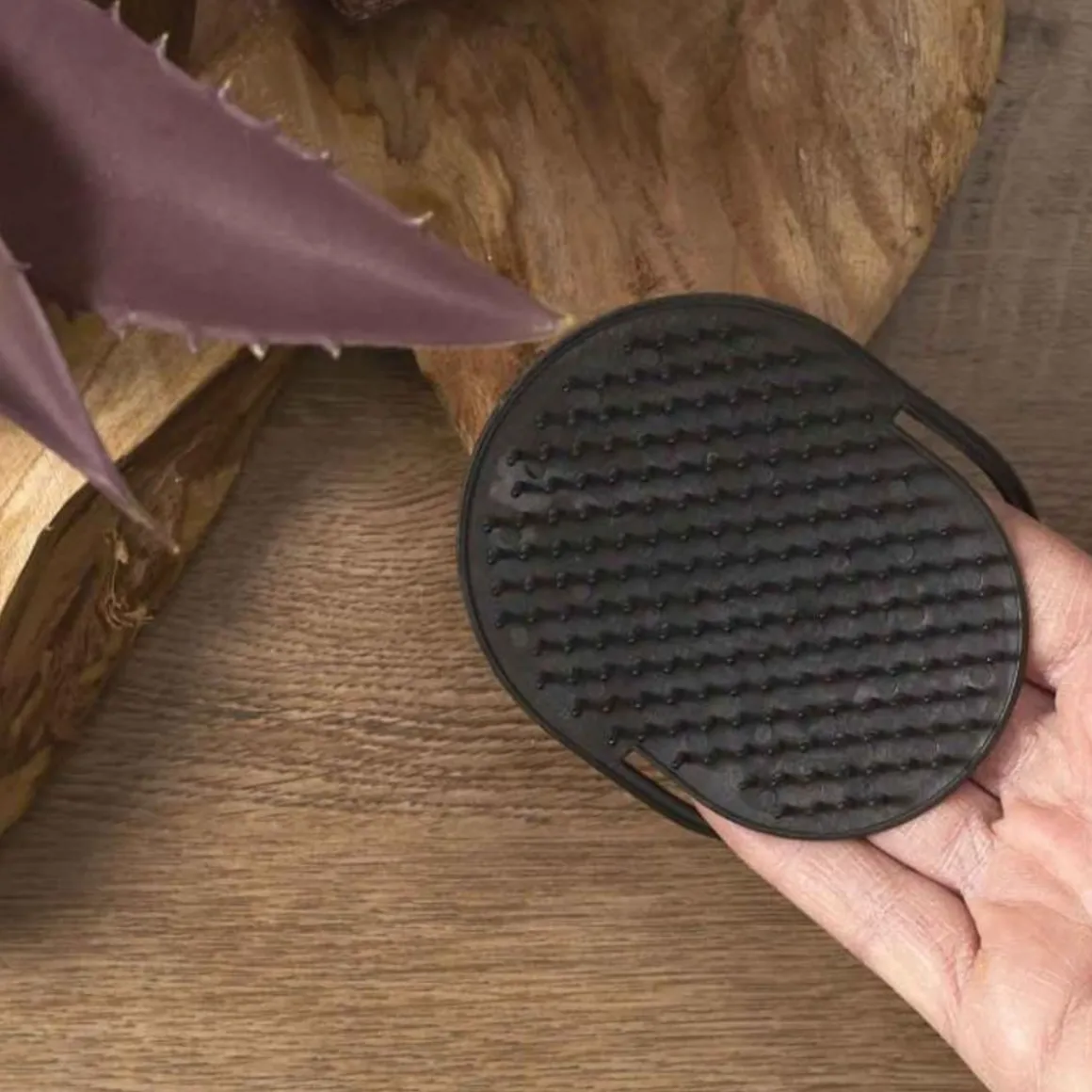 Lot de 2 Brosses à Cheveux Homme 10cm Noir