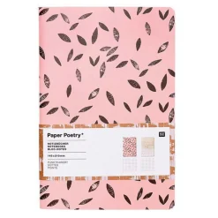 Lot de 2 carnet de notes - Corail et Doré - A5