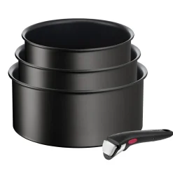 Lot de 3 casseroles 16/18/20 cm (1,5/2,1/3L) + 1 poignée INGENIO ECO RESIST