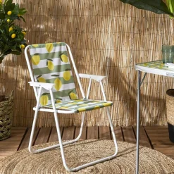 Lot de 2 chaises de camping pliante Citrons - Multicolore