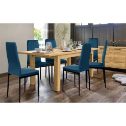 Lot de 6 chaises en velours JUNE