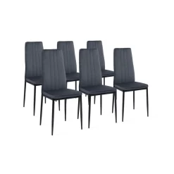Lot de 6 chaises en velours JUNE