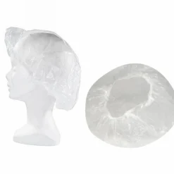 Lot de 100 charlottes imperméables en plastique jetables