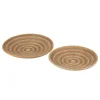 Lot de 2 Coupelles Déco Cercles Jonc 41cm Orange