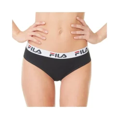 Lot de 3 Culottes coton femme Fila FU6043 Gris, Noir et Blanc