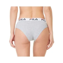 Lot de 3 Culottes coton femme Fila FU6043 Gris, Noir et Blanc