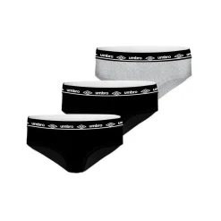 Lot de 3 culottes femme en coton Umbro ceinture Noire
