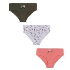 Lot de 3 culottes fille en coton bio Wifi
