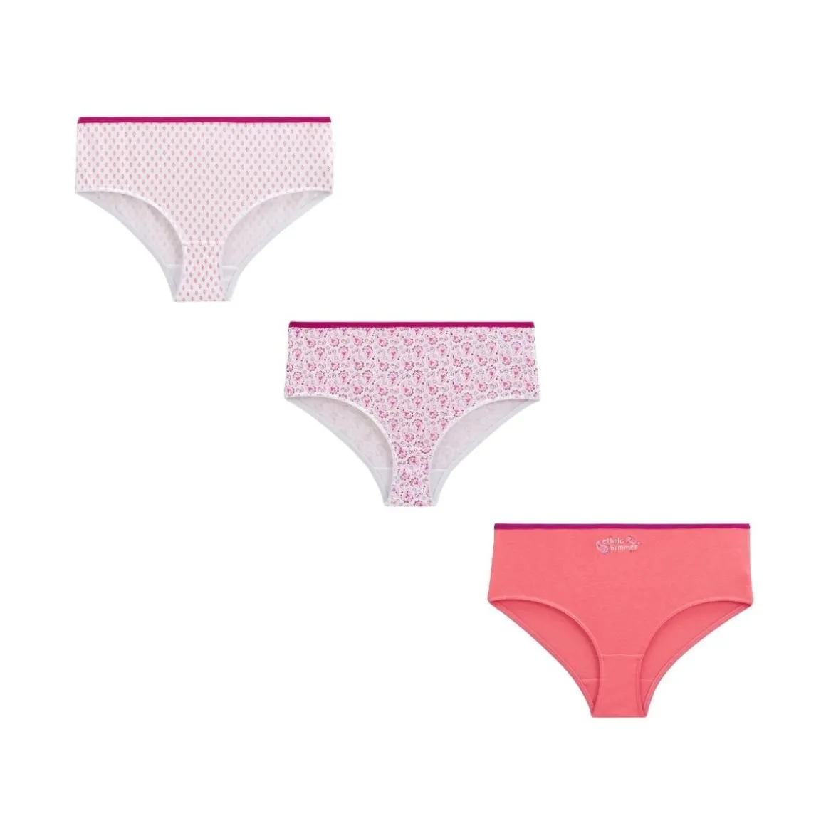 Lot de 3 culottes fille Ethnic Summer