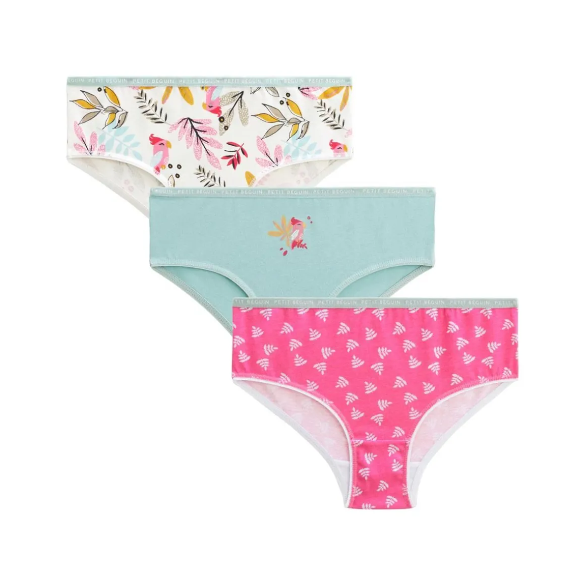 Lot de 3 culottes fille Love Jungle