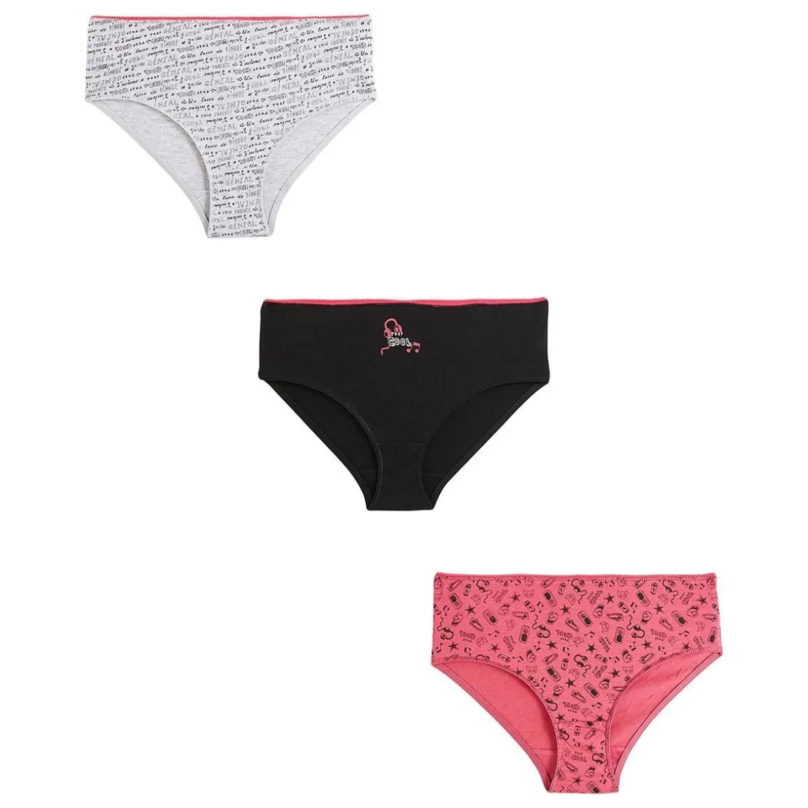 Lot de 3 culottes fille Rivana