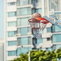 Lot de 2 filets de panier de basket-ball - Rouge, blanc, bleu - Adaptabilité universelle et Installation facile