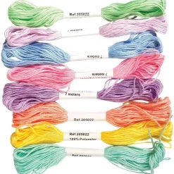 lot de 8 fils echevettes pastels