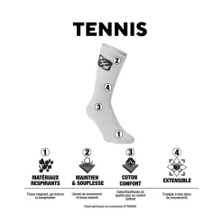 Lot de 6 Paires de Chaussettes Tennis homme