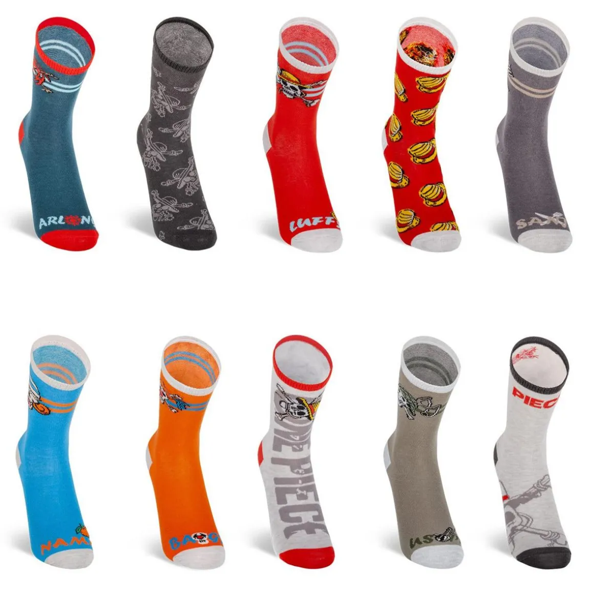 Lot de 10 paires de chaussettes enfant One Piece