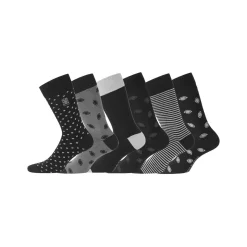Lot de 6 Paires de Chaussettes de ville coton homme