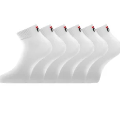 Lot de 6 paires de chaussettes Quarter homme F9300 Blanc