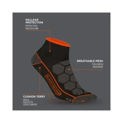 Lot de 4 Paires de Chaussettes Socquettes de travail Tool