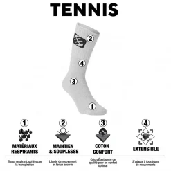 Lot de 9 Paires de Chaussettes Tennis homme assorties