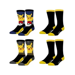 Lot de 4 paires de chaussettes Homme Pokémon Pikachu