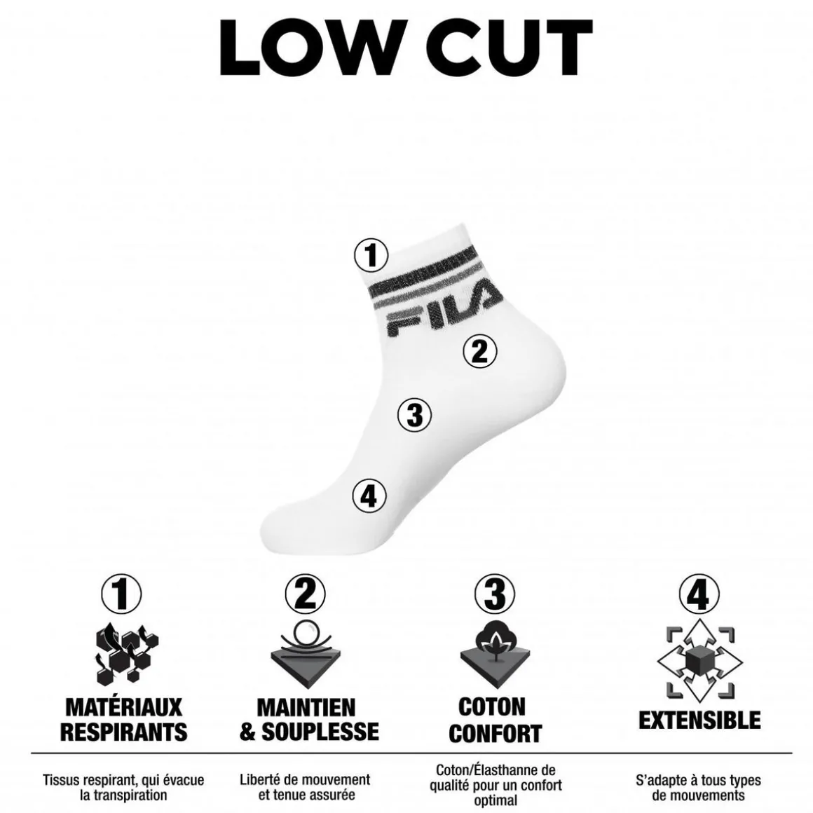 Lot de 6 Paires de Chaussettes Lowcuts