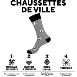 Lot de 2 Paires de chaussettes de ville en Fil d'Ecosse modèle 0110