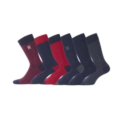 Lot de 6 Paires de Chaussettes de ville coton homme