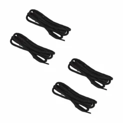 Lot de 2 Paires de Lacets Ronds 90cm Noir