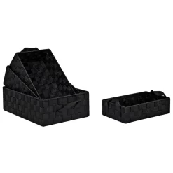 Lot de 4 Paniers avec 2 sangles en Polypropylène et Métal