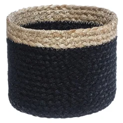 Lot de 3 paniers jute noir