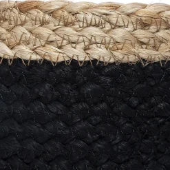 Lot de 3 paniers jute noir