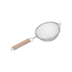 Lot de 3 Passoires Inox & Bois Sieve 35cm Argent