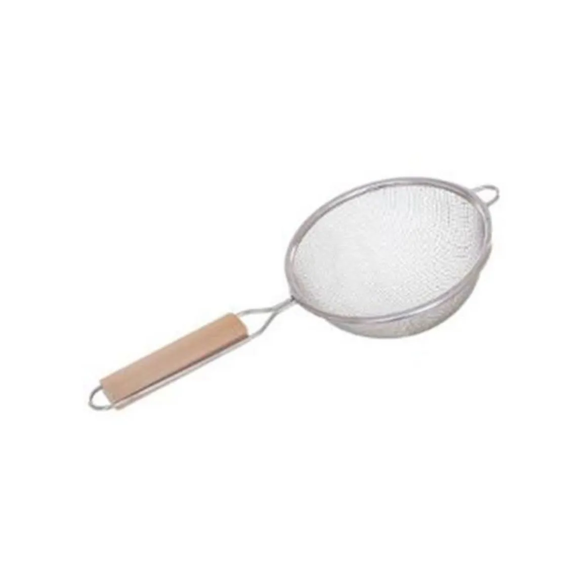 Lot de 3 Passoires Inox & Bois Sieve 35cm Argent