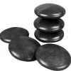 Lot de 6 pierres chaudes pour massage en basalte naturel poli - Ronde - M