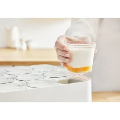 Lot de 6 pots de yaourt XF100110 - Blanc