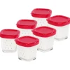 Lot de 6 pots de yaourts XF100501 pour yaourtières Multi-Délices - Multi-Délices Express - Multi-Délices Compact