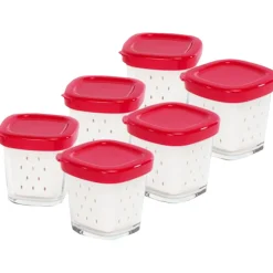 Lot de 6 pots de yaourts XF100501 pour yaourtières Multi-Délices - Multi-Délices Express - Multi-Délices Compact