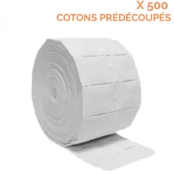 Lot de 6 rouleaux de 500 cotons manucure de cellulose