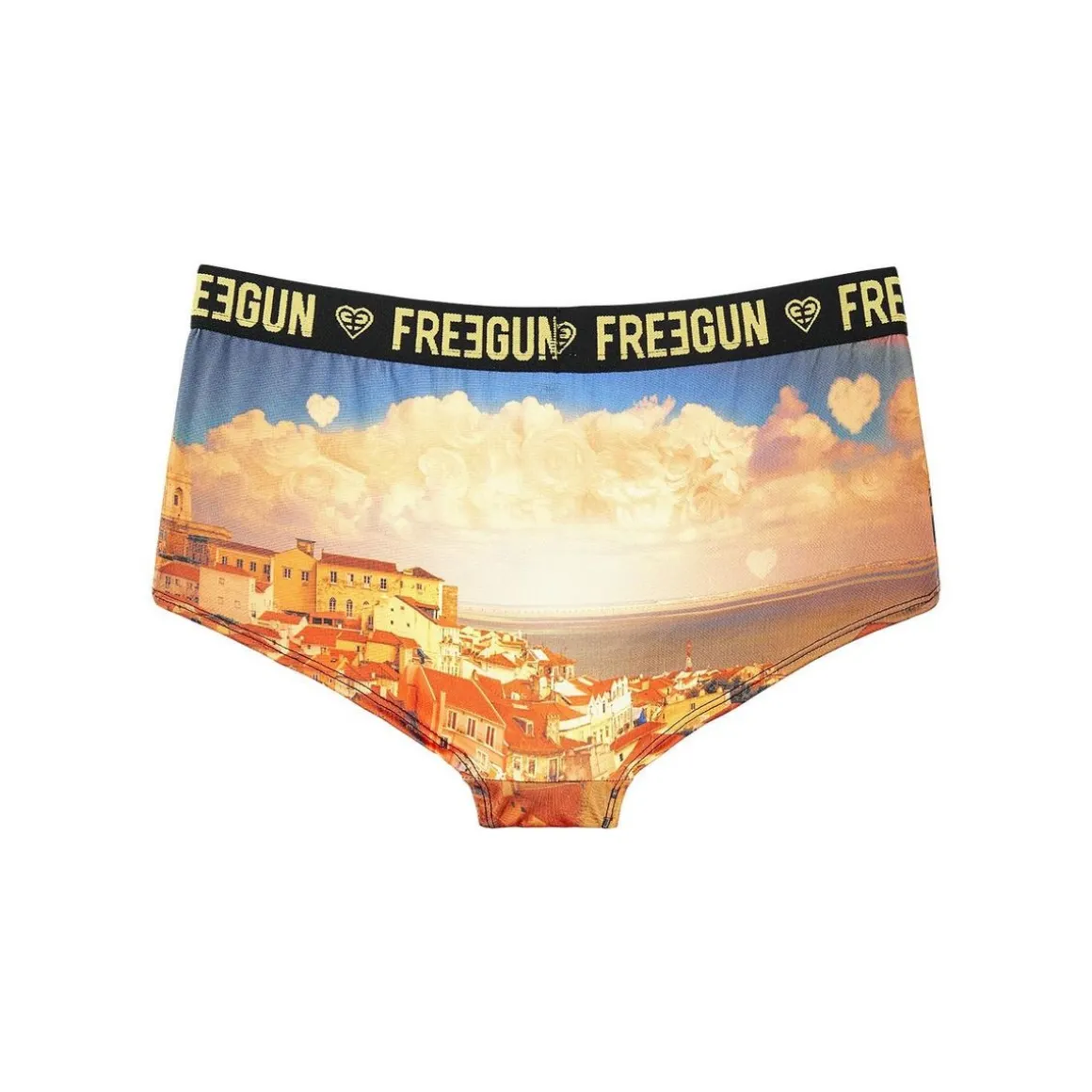 Lot de 2 shortys fille Romantic Cities Orange