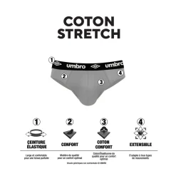 Lot de 3 slips homme Uni