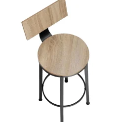 Lot de 2 tabourets de bar avec Grands dossiers Hauteur d'assise 74 cm